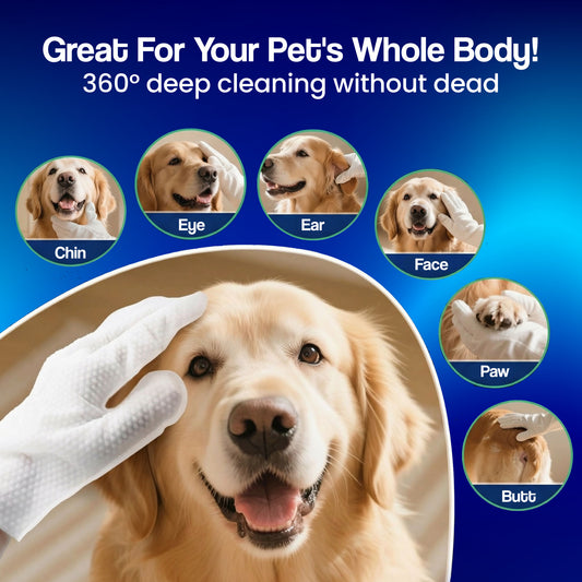 Glove & Go! Glove Grooming Wipes for Dogs & Cats