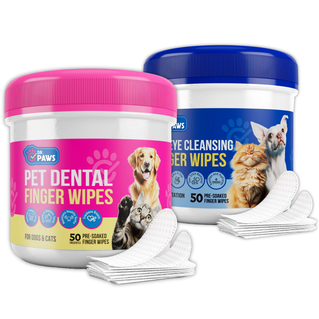 2 Pack - Dental Wipes & Eye Wipes