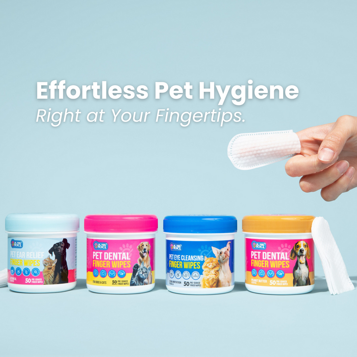 3-Pack Hygiene Bundle – Pet Dental, Ear, & Eye Finger Wipes