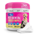 Toallitas dentales para dedos con fórmula natural para mascotas para la limpieza dental
