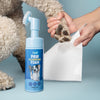 Espuma limpiadora para patas de perro: fórmula hidratante y resistente al lamido con cabezal de cepillo incorporado