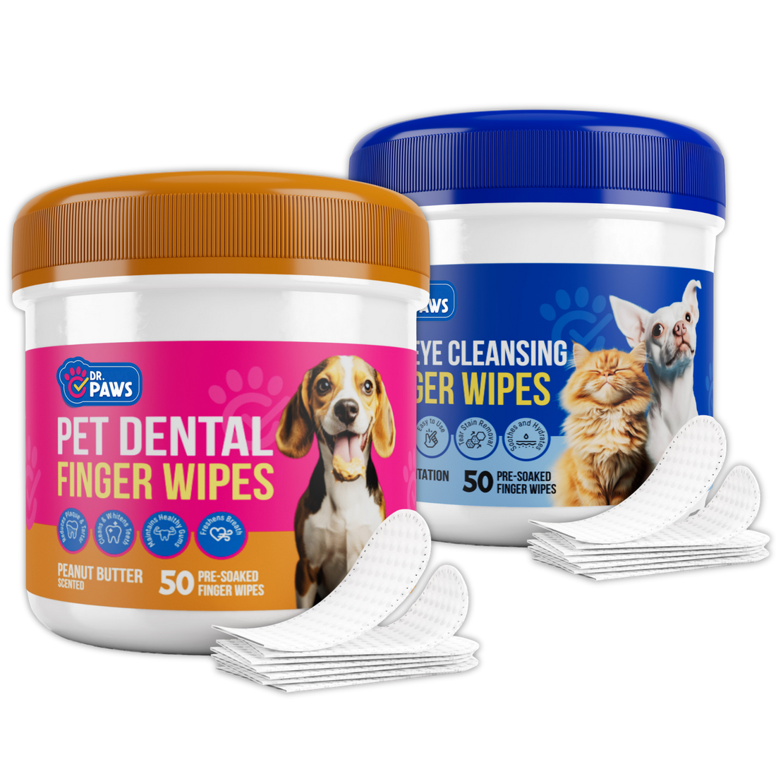2 Pack - Dental Wipes & Eye Wipes