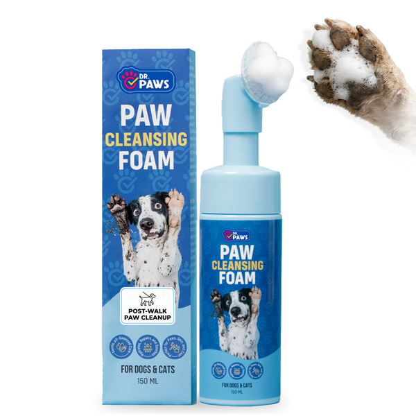 Espuma limpiadora para patas de perro: fórmula hidratante y resistente al lamido con cabezal de cepillo incorporado