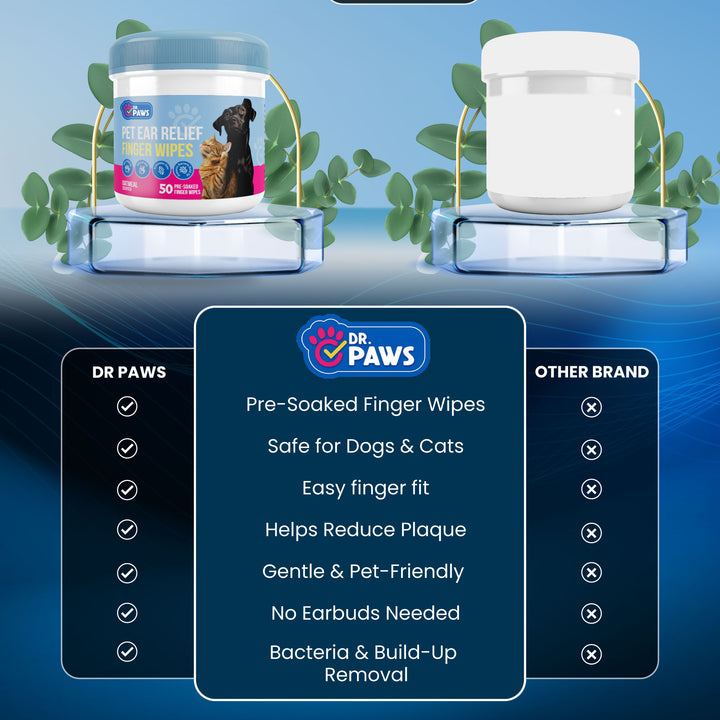 Toallitas para los dedos con aroma a avena para aliviar los oídos de las mascotas