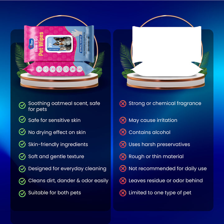 Toallitas de aseo Glove &amp; Go! para perros y gatos