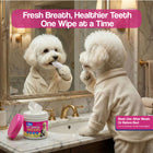 Toallitas dentales para dedos con fórmula natural para mascotas para la limpieza dental